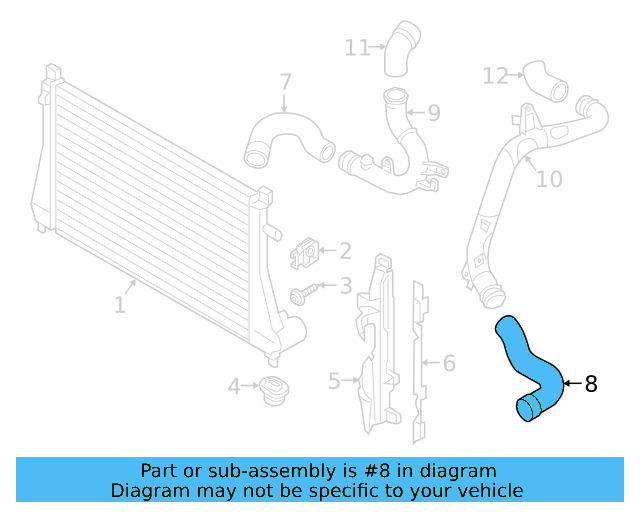 Front Hose 5Q0-145-832-D - View 7