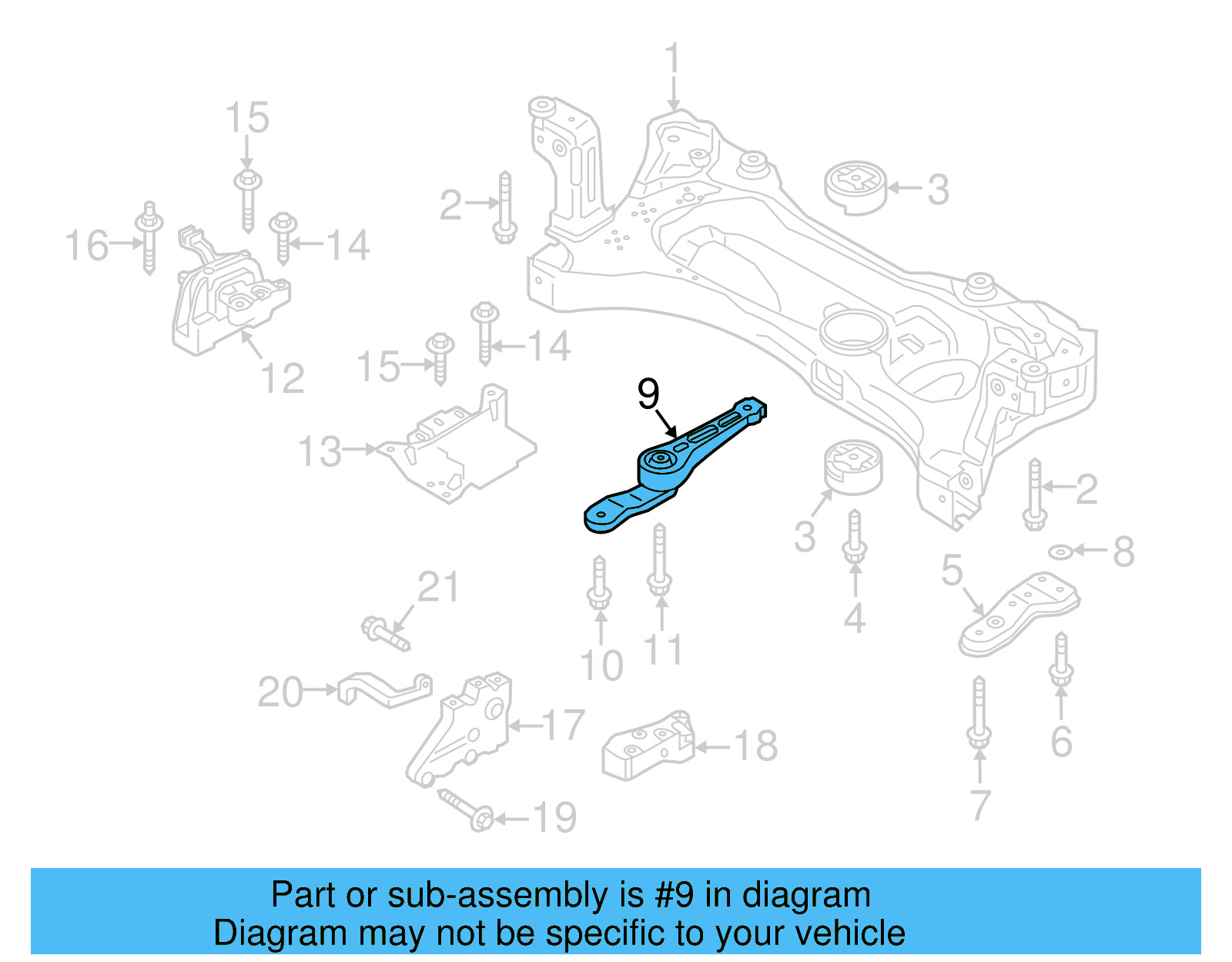 Rear Support 5Q0-199-855-AD - View 11