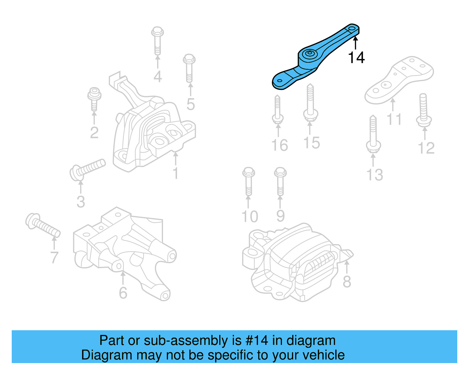 Rear Support 5Q0-199-855-AH - View 7