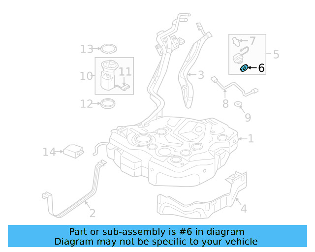 Fuel Cap Seal 5Q0-201-557 - View 5