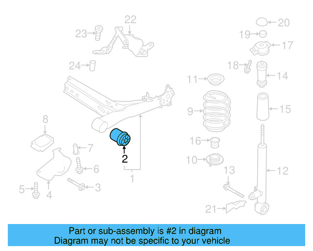 Axle Beam Rubber Mount 5Q0-501-541-C - View 5