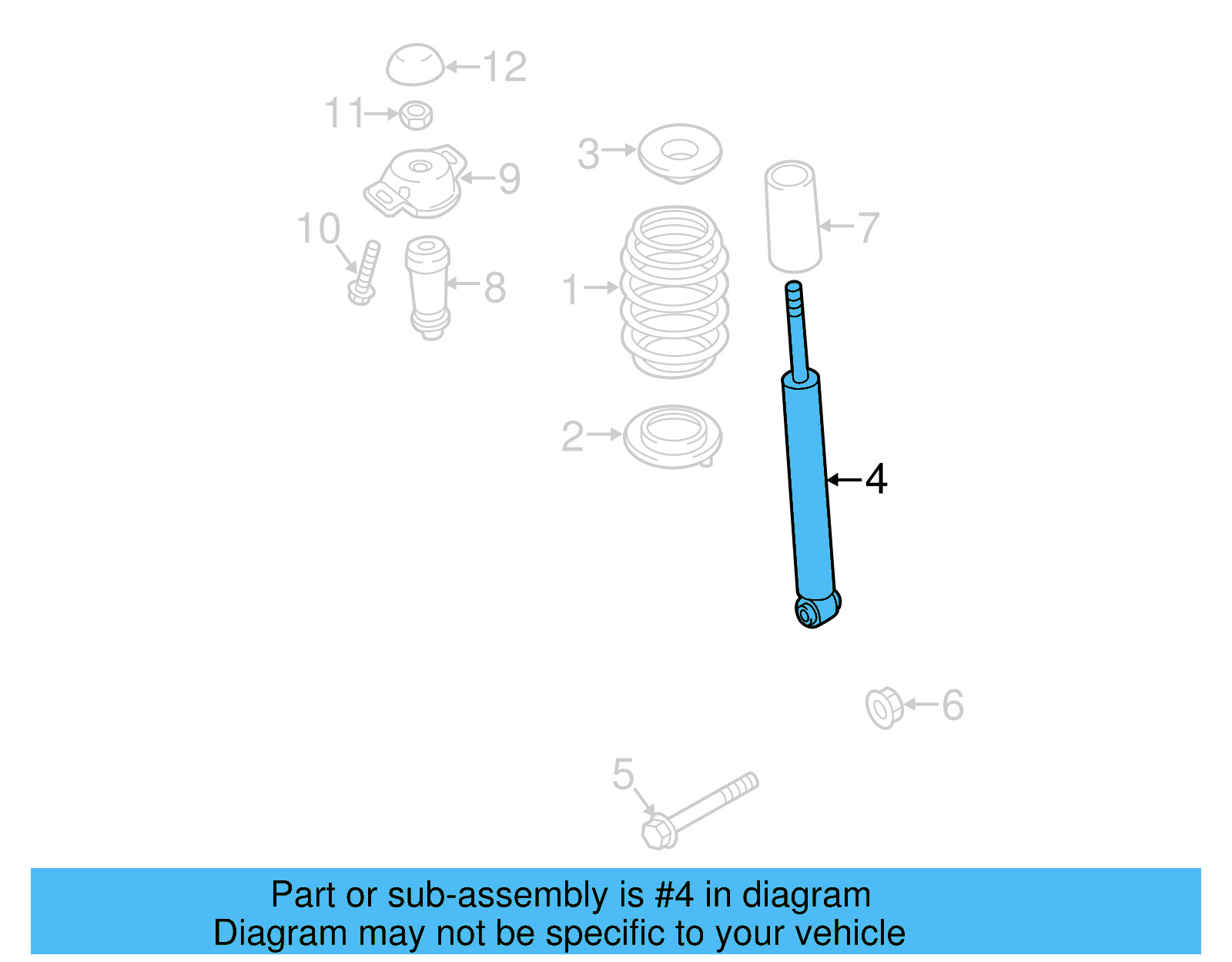 Shock Absorber 5Q0-513-029-JP - View 5