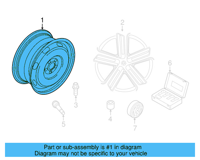 Wheel, Alloy 5G0-601-025-BB-8Z8 - View 15
