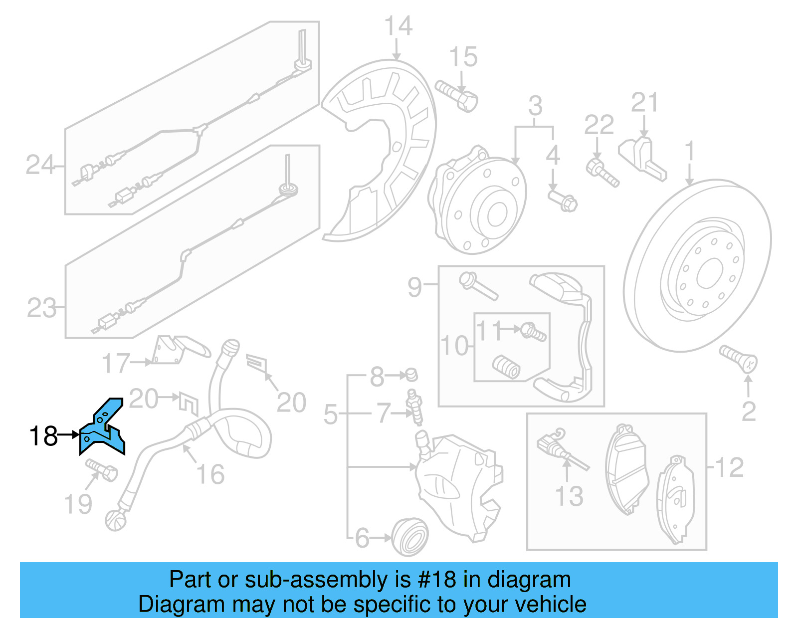 Brake Hose Holder 5Q0-611-841-A - View 11