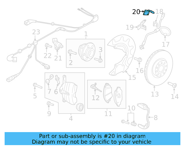 Brake Hose Bracket 5Q0-611-846-B - View 7