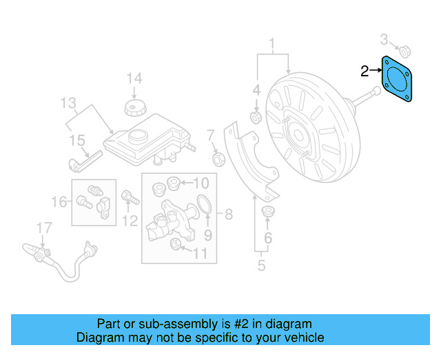 Power Brake Booster Gasket 5Q0-612-161-B - View 3