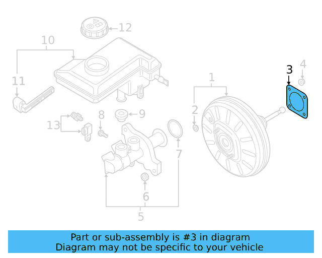 Power Brake Booster Gasket 5Q0-612-161-B - View 19