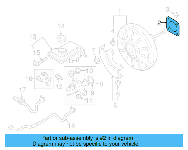 Power Brake Booster Gasket 5Q0-612-161-B - View 20