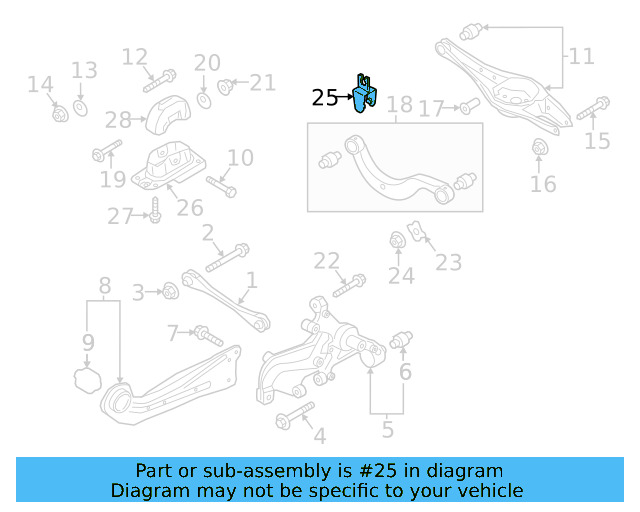 Upper Control Arm Bracket 5Q0-614-167-B - View 15