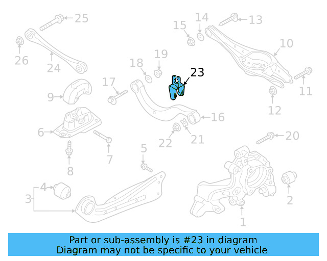 Upper Control Arm Bracket 5Q0-614-167-B - View 9
