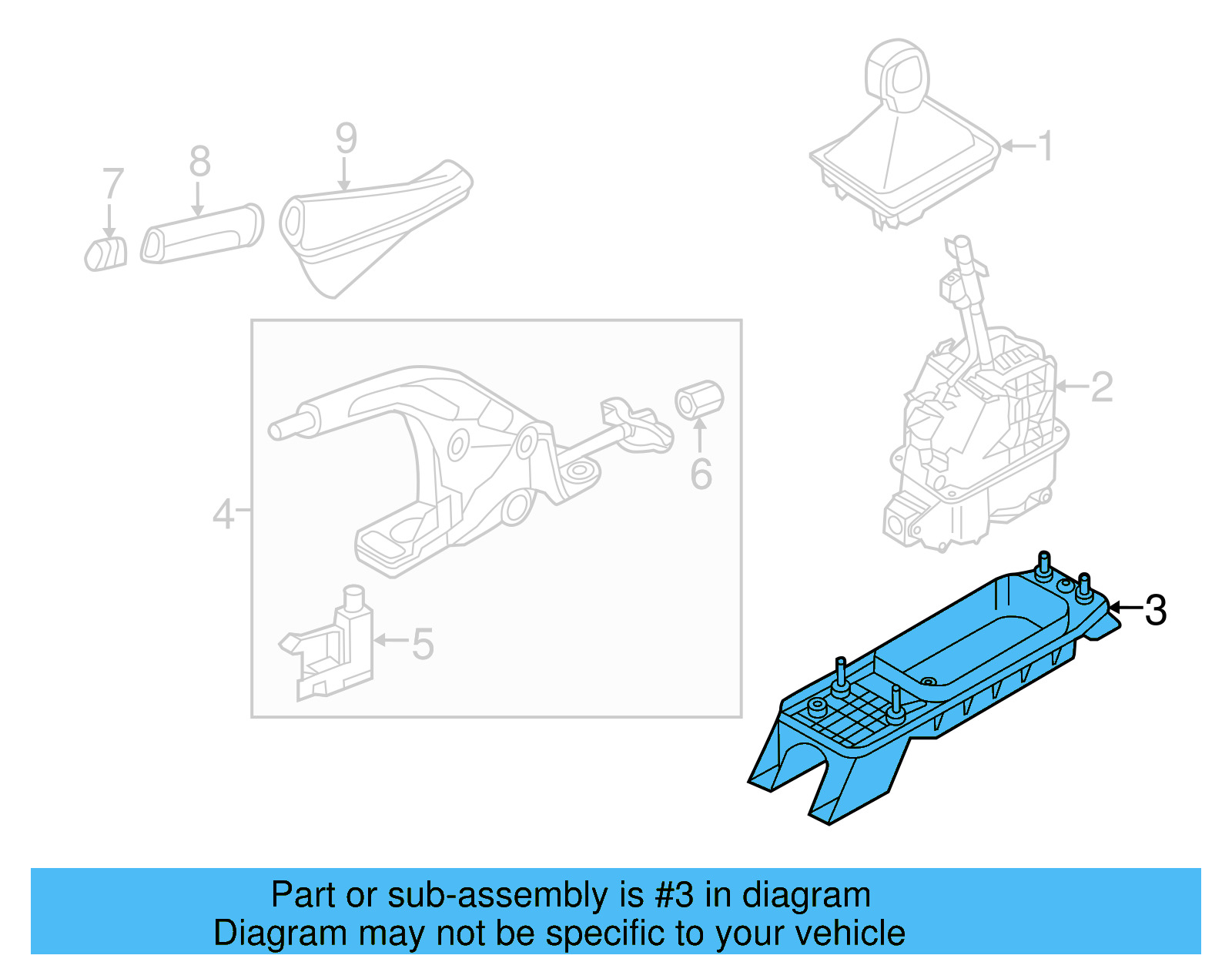 Shift Housing 5Q0-713-061 - View 7