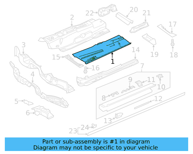 Floor Pan 5Q0-803-205-D - View 3