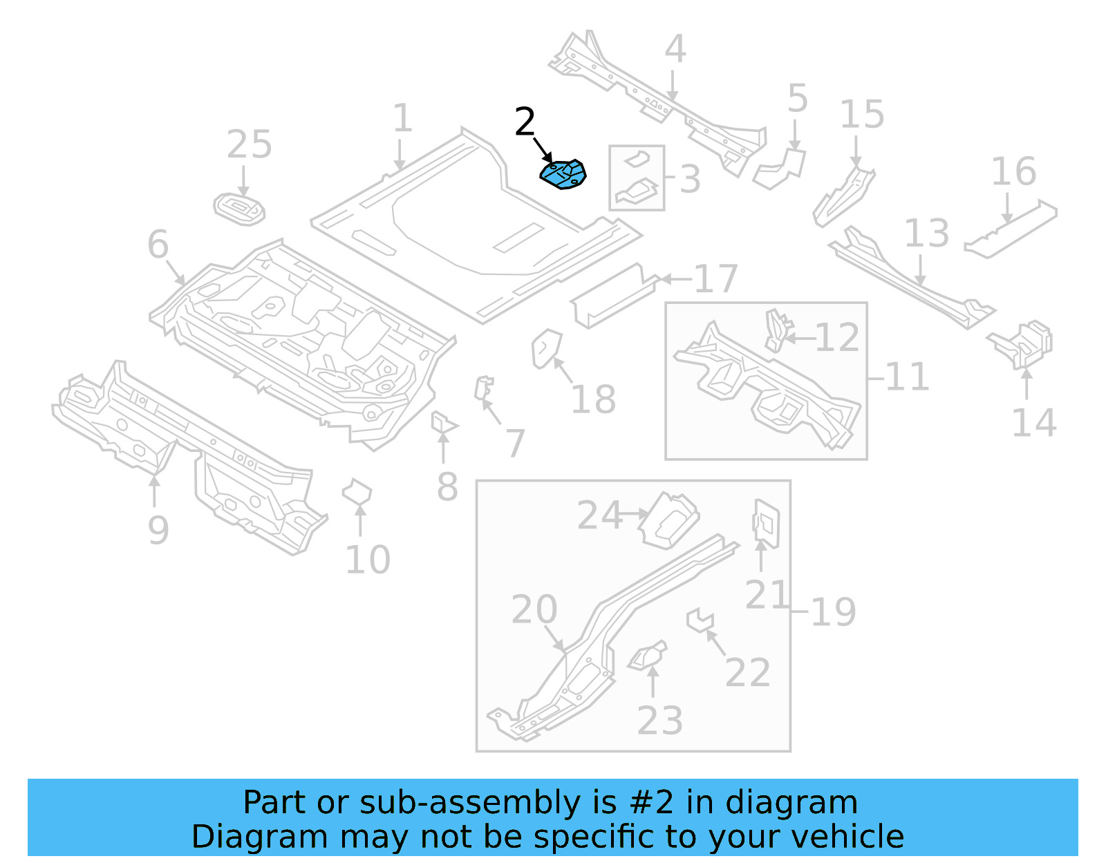 Rear Floor Pan Retainer 5Q0-803-274-B - View 8