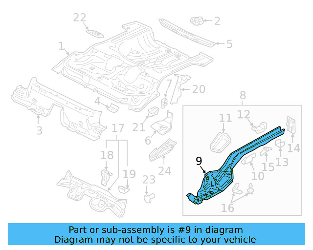 Side Member 5Q0-803-506-AQ - View 6