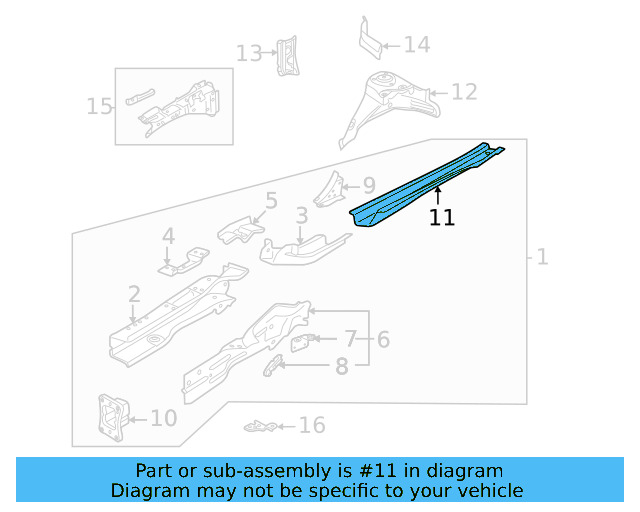 Floor Rail 5Q0-804-455-F - View 2
