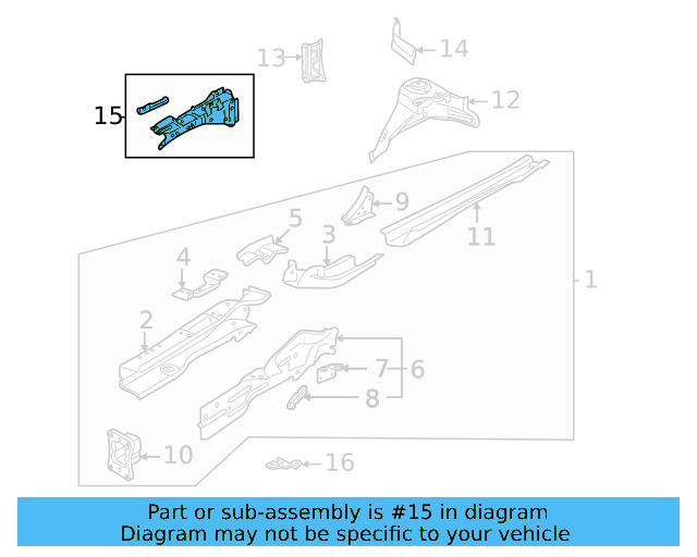 Apron Assembly Reinforcement 5Q0-805-077-D - View 6