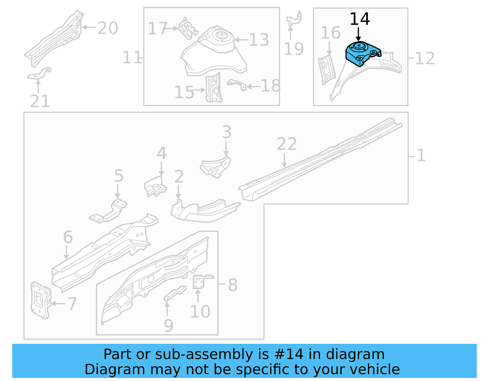 Strut Support 5Q0-809-121-B - View 15