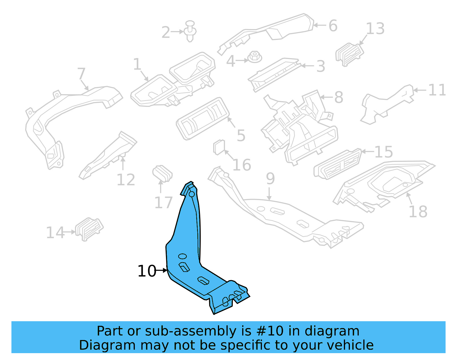 Rear Duct 5Q0-819-805-E - View 10