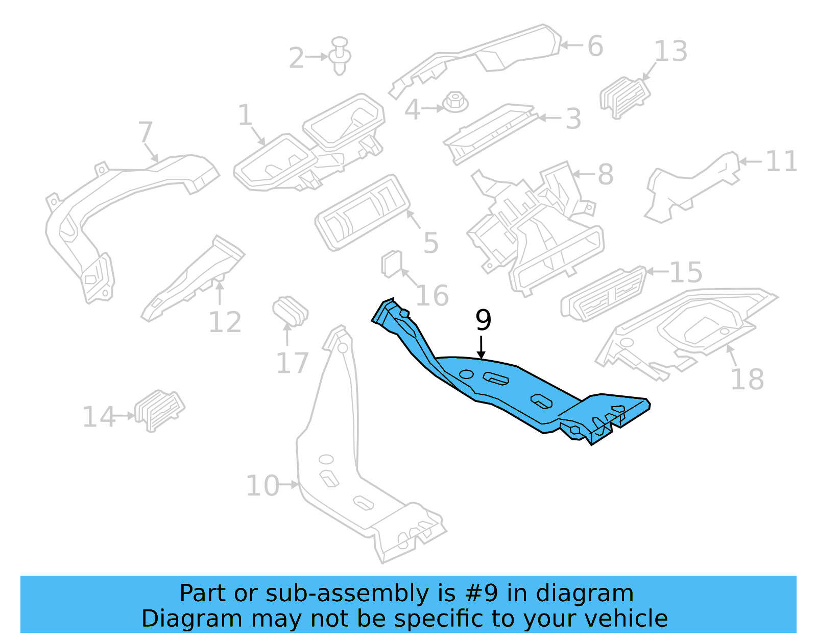 Rear Duct 5Q0-819-806-E - View 4