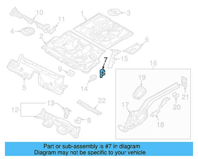 Rear Floor Pan Hook 5Q0-885-473 - View 38