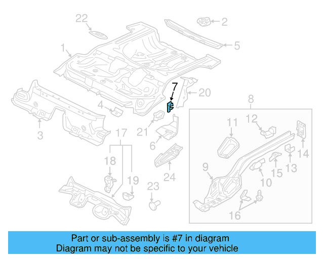 Rear Floor Pan Hook 5Q0-885-473 - View 16