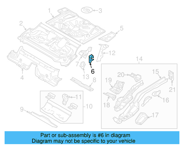 Rear Floor Pan Hook 5Q0-885-473 - View 39