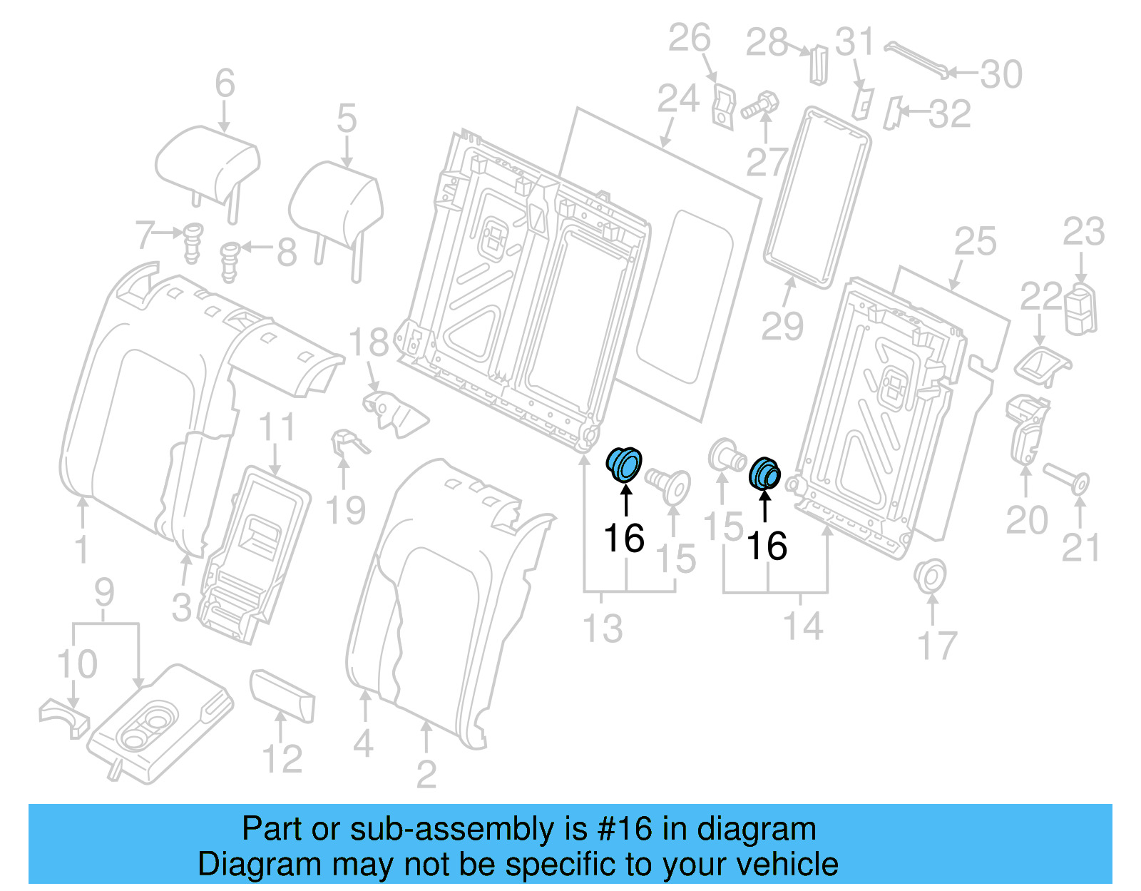 Seat Back Frame Sleeve 5Q0-885-649 - View 9