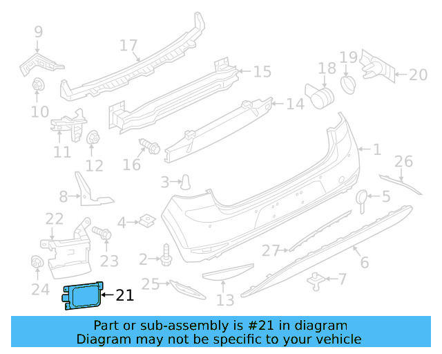 Park Sensor Seal 5Q0-919-133-9B9 - View 23