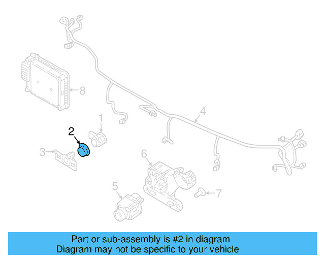 Park Sensor Seal 5Q0-919-133-9B9 - View 20