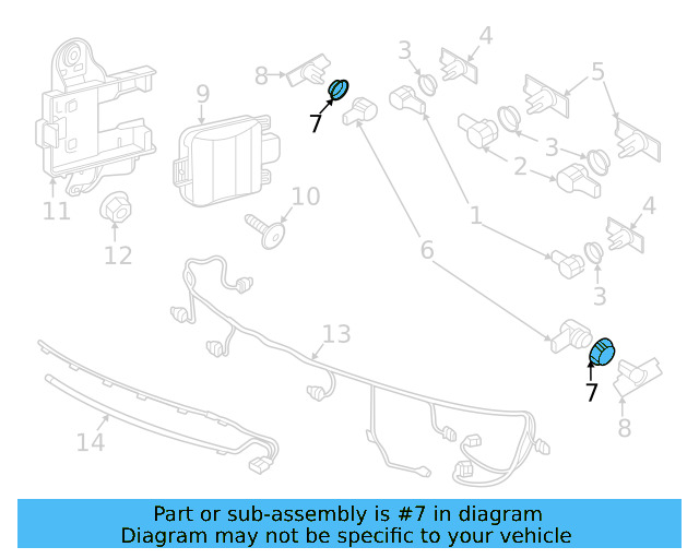 Park Sensor Seal 5Q0-919-133-9B9 - View 68