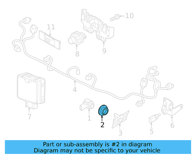 Park Sensor Seal 5Q0-919-133-9B9 - View 22