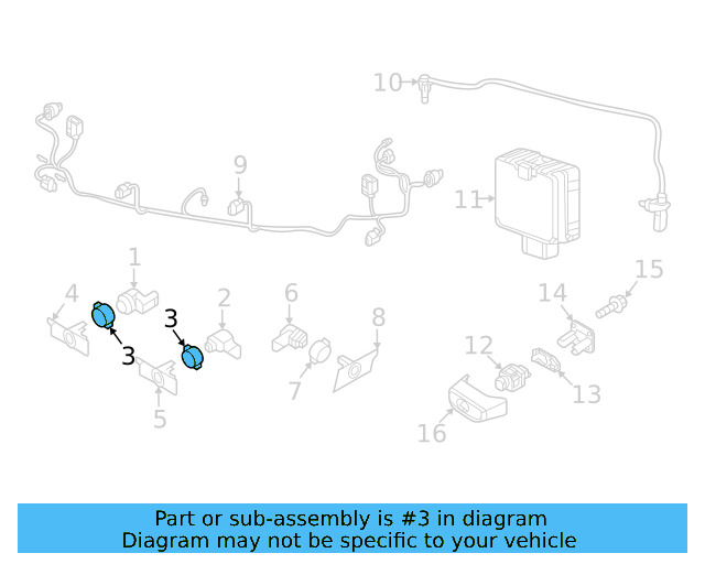 Park Sensor Seal 5Q0-919-133-9B9 - View 77