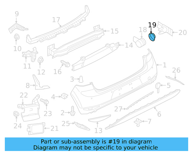 Park Sensor Seal 5Q0-919-133-9B9 - View 24