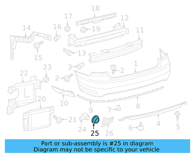 Park Sensor Seal 5Q0-919-133-9B9 - View 26