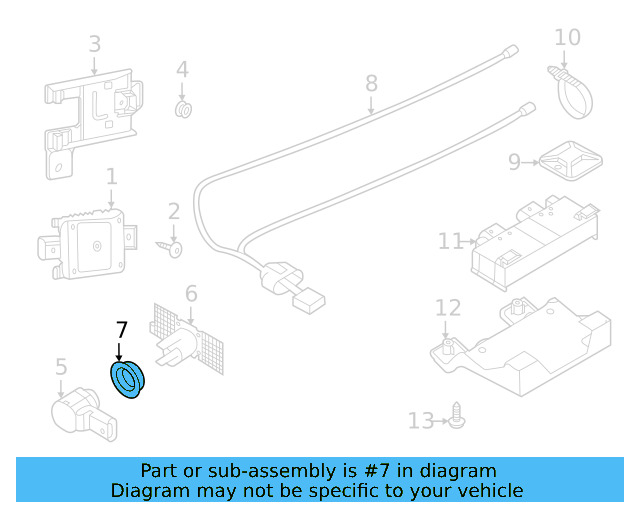 Park Sensor Seal 5Q0-919-133-9B9 - View 76