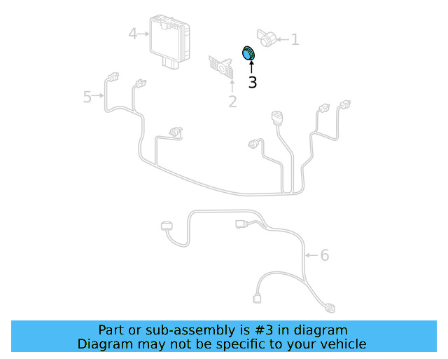 Park Sensor Seal 5Q0-919-133-9B9 - View 73