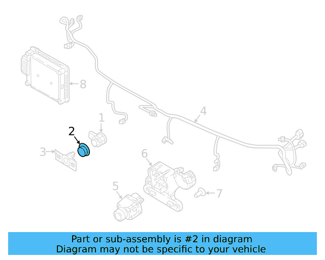 Park Sensor Seal 5Q0-919-133-9B9 - View 80