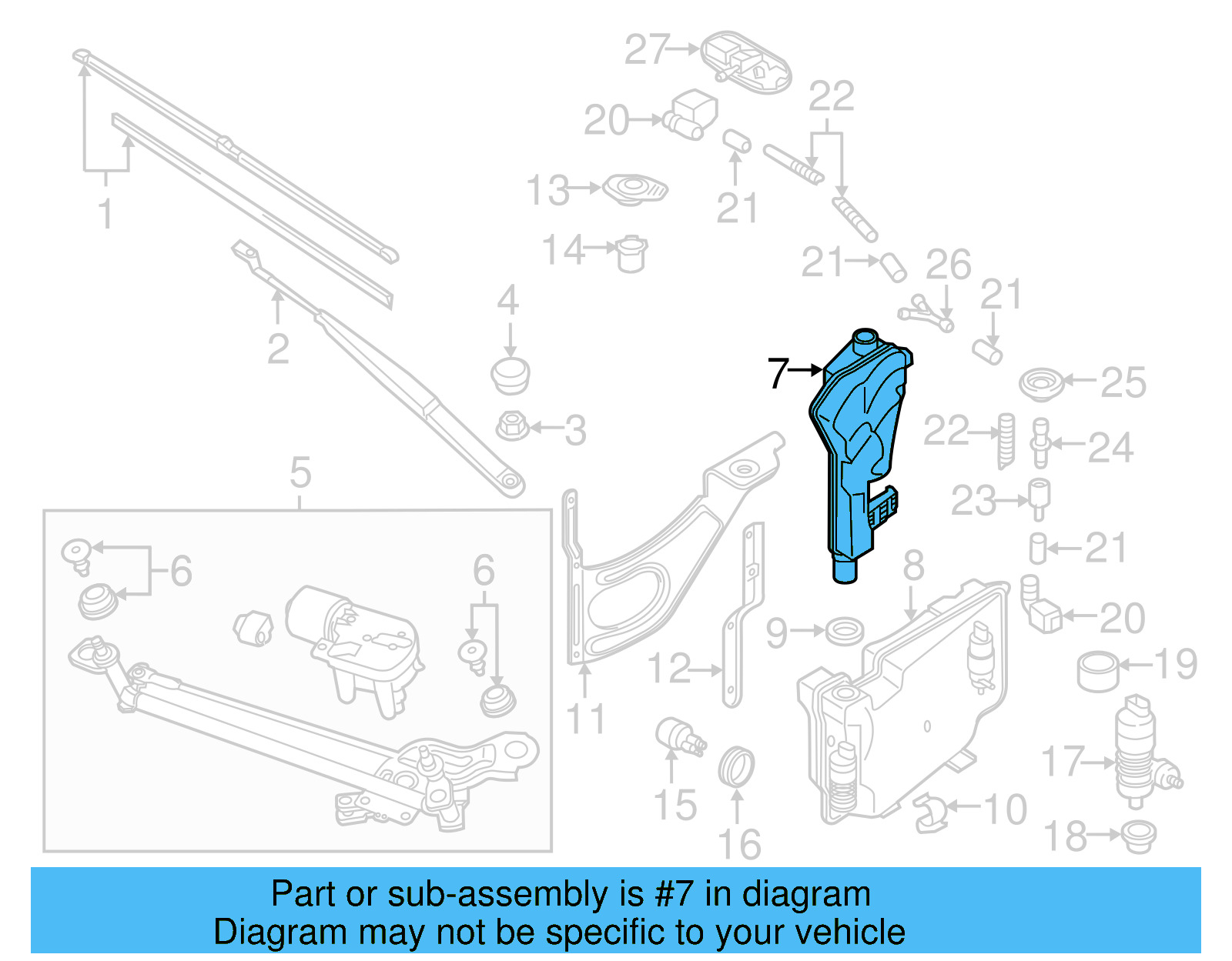 Washer Reservoir 5Q0-955-453-AK - View 5