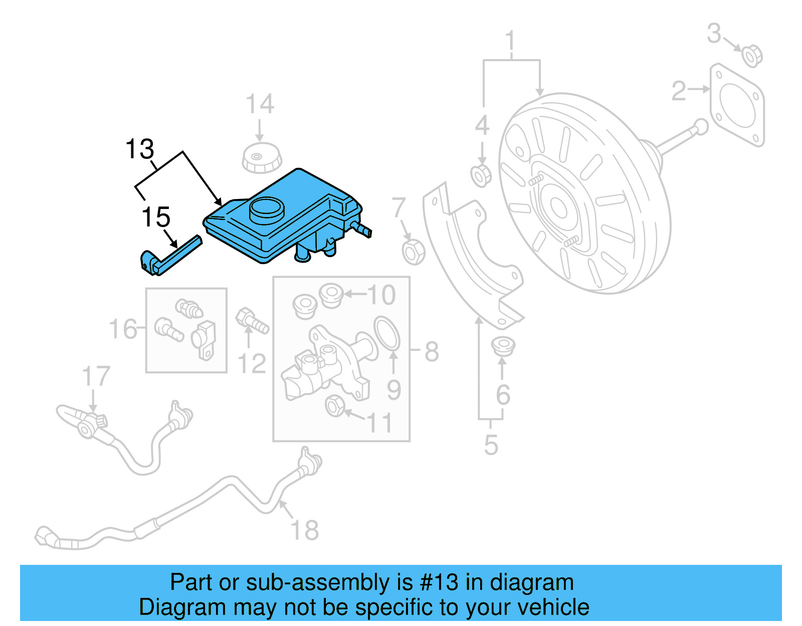 Master Cylinder Reservoir 5Q1-611-301-D - View 3