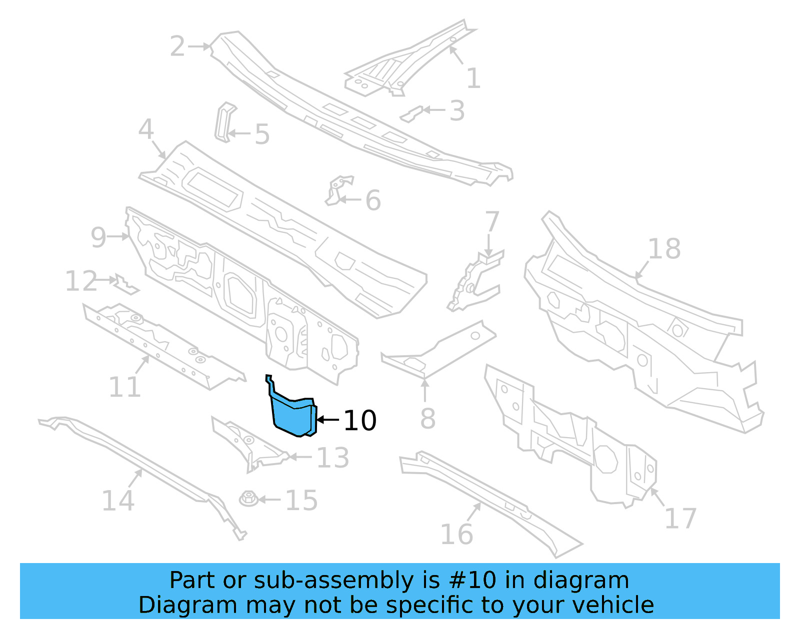 Dash Panel Reinforced Plate 5Q1-803-177 - View 25