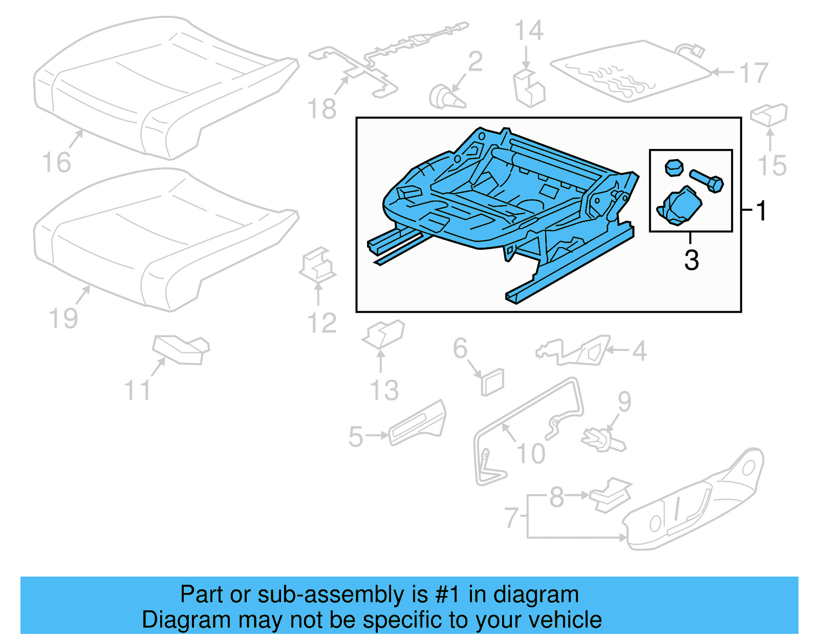 Seat Frame 5Q4-881-106-AA - View 3