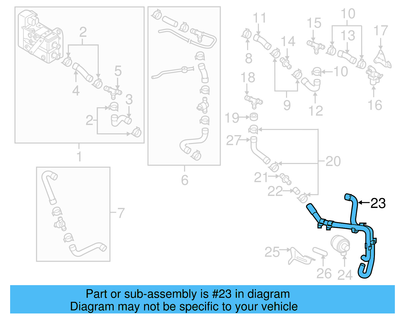 Water Pump Tube 5QE-819-337-AN - View 2