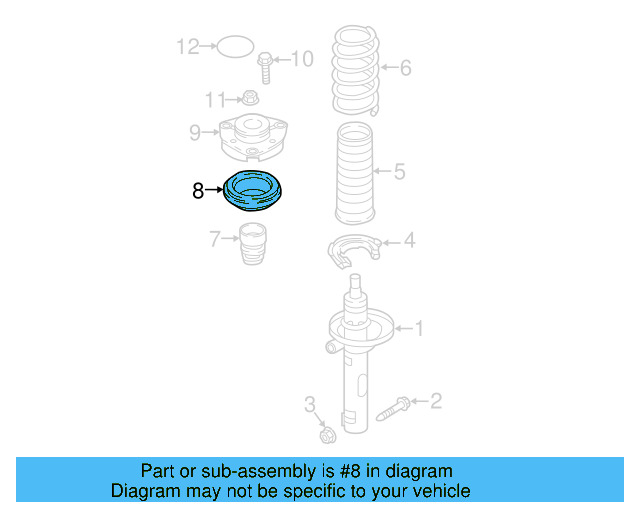 Strut Bearing 5QM-412-249 - View 9