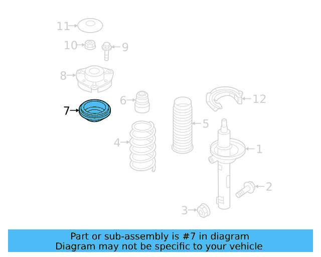 Strut Bearing 5QM-412-249 - View 10