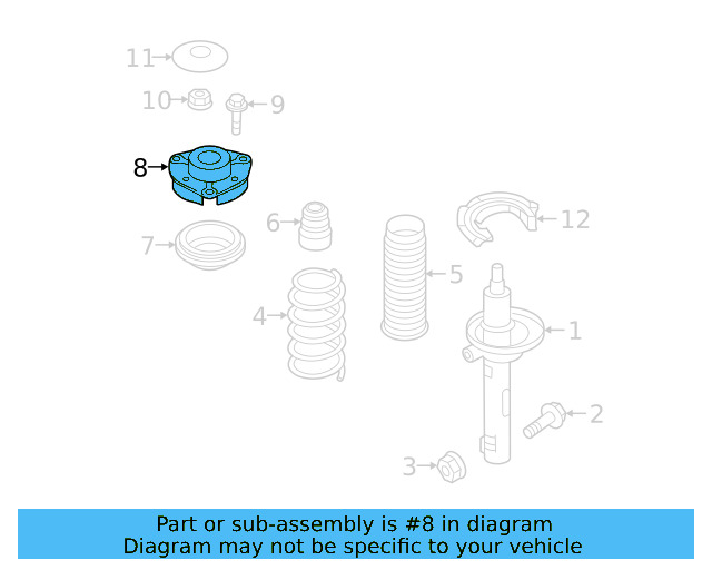 Strut Mount 5Q0-412-331-E - View 15