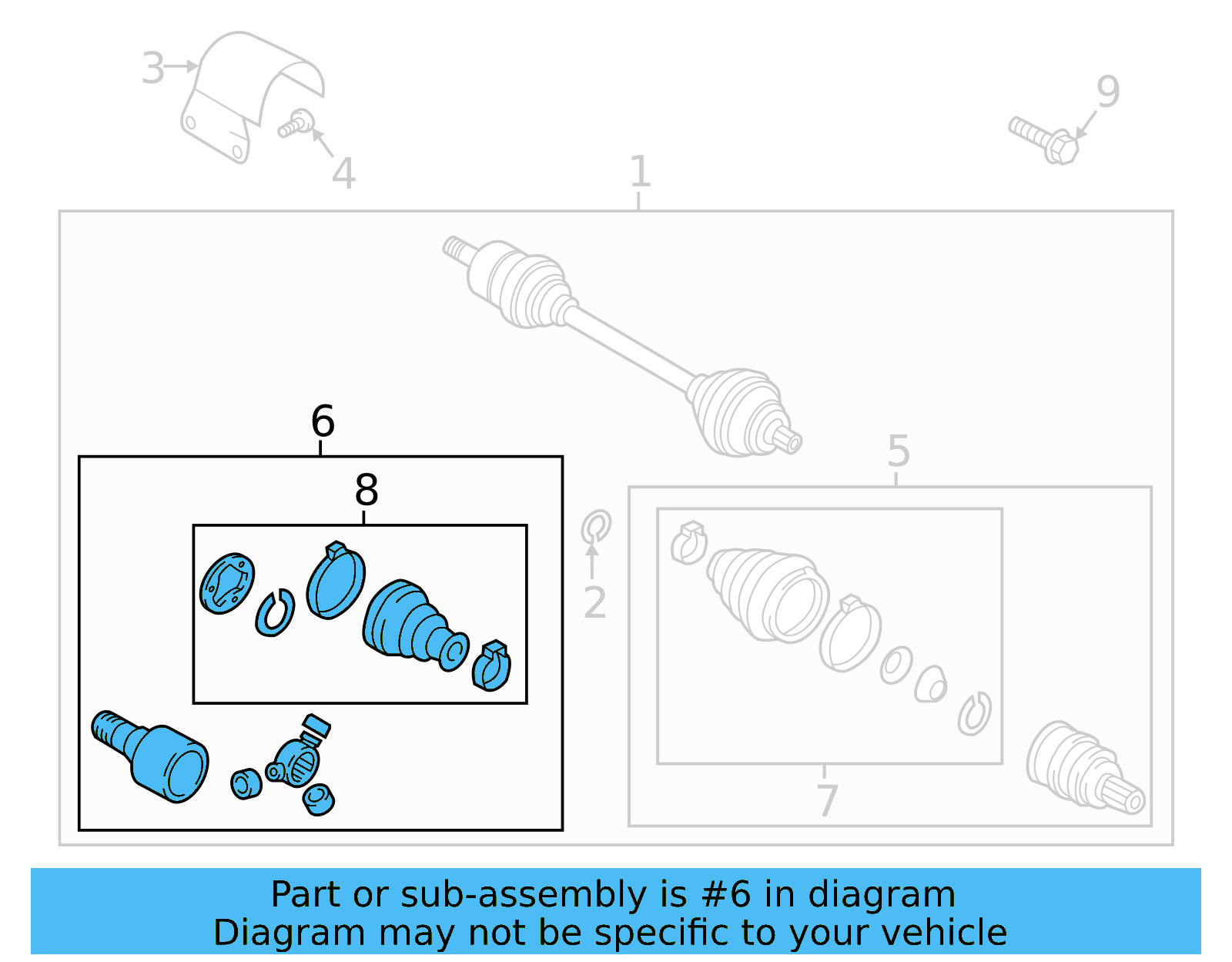 Inner Joint Assembly 5QM-498-103-D - View 8