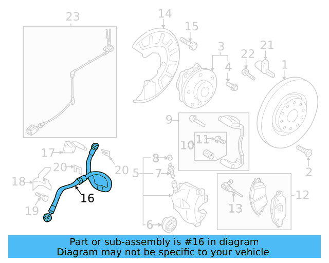 Brake Hose 5QM-611-701-C - View 3