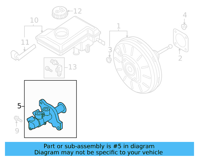 Master Cylinder 5QM-614-019-G - View 6