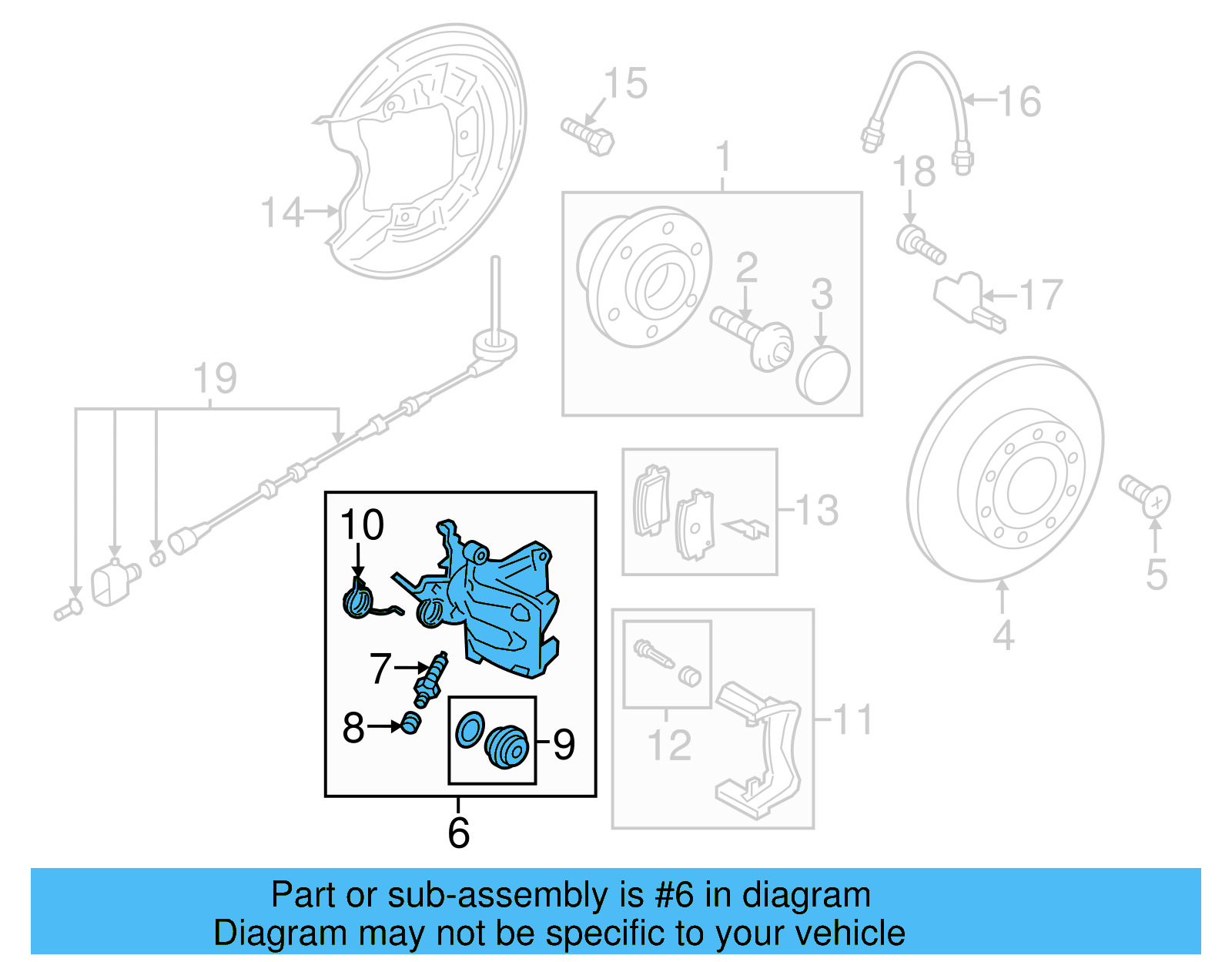 Disc Brake Caliper 5QM-615-423-A - View 10