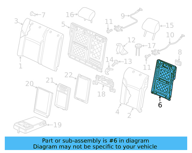 Seat Back Frame 5QM-885-503-E - View 6